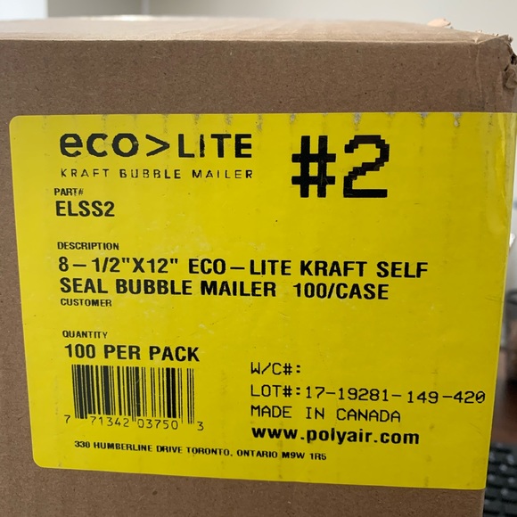 Kraft Bubble Mailing Envelopes - 10 pack - Picture 5 of 5